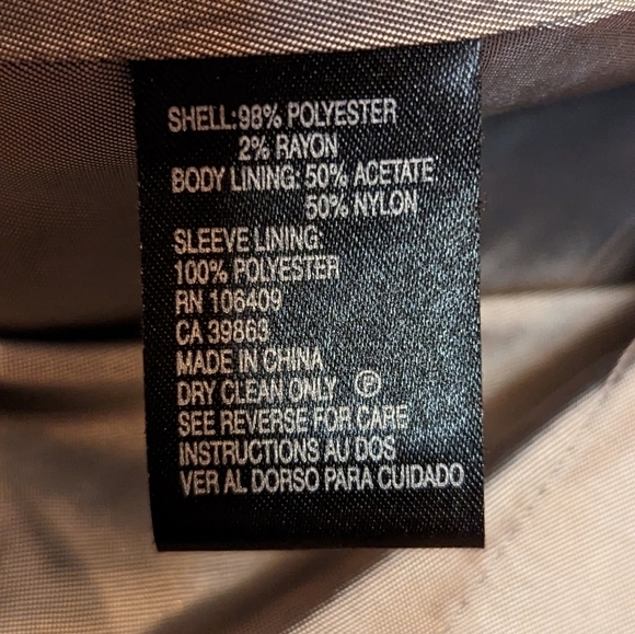 EUC Tahari Arthur S. Levine pinstripe double breasted jacket hits at hip 4P - Picture 5 of 9